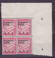 Oubangui-Chari Timbre Taxe ** 25c Bloc De 4 - Unused Stamps