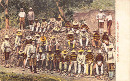 A880 Panama Canal Zone Rogues Gallery Group Native Men Ethnic Postcard - Panama