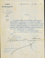 Gisbert Combaz Artiste Peintre ? Lettre De La Commune De Saint Gilles Pour Donner Nom à Une Rue / Belgique - Documents Historiques