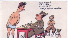 ILLUSTRATEUR JEAN DE PREISSAC, HUMOUR MILITAIRE, VISITE MDICALE COULEUR   REF 33199 - Preissac