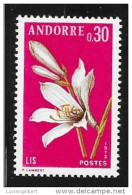 ANDORRE  -  TIMBRE  N° 229    -  LYS  -     NEUF  - 1973 - Ungebraucht