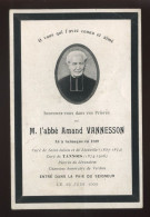 TANNOIS (MEUSE) - AVIS DECES DE L'ABBE AMAND VANNESSON, CURE DE TANNOIS, NE A SALMAGNE EN 1829 DECEDE LE 22 JUIN 1906 - Todesanzeige