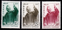 MAROC 1957 Y&T N° 374 à 376 SÉRIE COMPLÈTE 3 VALEURS N* - Maroc (1956-...)