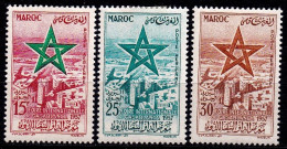 MAROC 1957 POSTE AÉRIENNE Y&T PA N° 103 à 105 SÉRIE COMPLÈTE 3 VALEURS N* - Maroc (1956-...)
