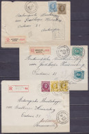 Lot 7 Env. Recommandées Affr. Houyoux De DEYNZE, ANTWERPEN & BRUXELLES De 1926 à 1931 - Voir Scans - 1922-1927 Houyoux