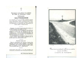 Souvenir Décès Abbé DAUTREBANDE Curé à ROMEDENNE-MOUSTIER S/S- MALONNE - Todesanzeige