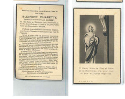 Souvenir Décès Eléonore CHARETTE    CHENE   1940 - Todesanzeige