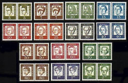 199-213 Bedeutende Deutsche, Waagerechte Paare, Kompletter Satz ** - Neufs