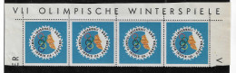 1956 Jeux Olympiques De Cortina D'Ampezzo: 4 Vignettes / Cinderella Officielles - Winter 1956: Cortina D'Ampezzo