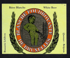 Blanche Foudroyante De Bruxelles White Beer Wit Bier Avec Mannneken Pis - Bière