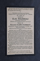 Faire Part Deces - Doodsprentje Elie Rousseau. +Rochehaut. èpoux De Toussaint. - Todesanzeige