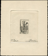 AFRIQUE EQUATORIALE Poste EPA - 240, épreuve D'artiste En Noir, 1er état, Signée Pheulpin: 3f. Eléphant - Andere & Zonder Classificatie