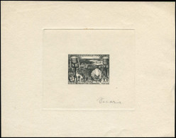 AFRIQUE EQUATORIALE Poste EPA - 233, épreuve D'artiste En Noir, Signée Decaris: 10f. FIDES, Coton - Andere & Zonder Classificatie