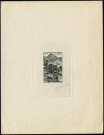 AFRIQUE EQUATORIALE Poste EPA - 214, épreuve D'artiste En Noir, Signée Gandon: 1f. Montagnes, Palmiers - Andere & Zonder Classificatie