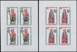 ANDORRE Poste ** - 237/38, 2 Feuillets De 4 Non Dentelés: Europa 1974 - Cote: 560 - Ungebraucht