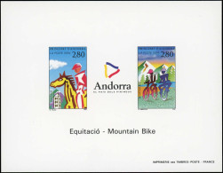 ANDORRE Blocs Spéciaux ** - 447/48, Feuillet Collectif: Cycle Et équitation (Maury) - Cote: 125 - Other & Unclassified