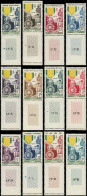 COLONIES SERIES Poste ** - 1952, Médaille Militaire, Complet 12 Valeurs, Tous Bdf - Cote: 218 - 1952 Centenaire De La Médaille Militaire