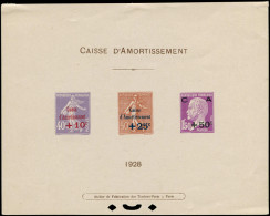 FRANCE Poste EPL - 249/51, épreuve Collective: 2ème Caisse D'Amortissement, Semeuse Et Pasteur - Cote: 1000 - Neufs