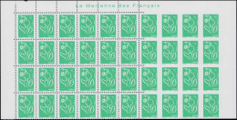 FRANCE Poste ** - 3733b, Bloc De 40, Dont 16 Timbres Non Dentelés: Tvp Lamouche Vert (ITVF) - Ungebraucht