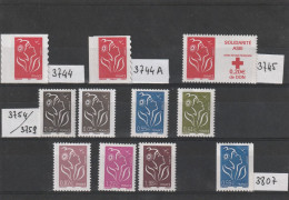 2005 FRANCE - Marianne De Lamouche - Numéros 3744 Et 3744A - 3745 - 3754 / 3759 Et 3807 - Neuf ** - Ungebraucht