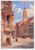 B232 Germany Muenchen Munich Marienplatz & Alter Peter Art Cafe Greif Postcard - München