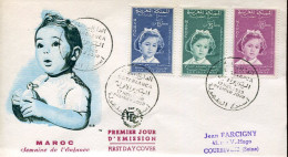 X7631 MOROCCO, Fdc  1959 Semaine De L'enfance, Children's Week - Maroc (1956-...)