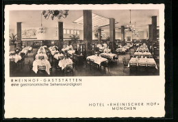 AK München, Hotel Rheinischer Hof, Innenansicht - München