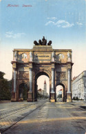 B226 Germany 1916 Muenchen Munich Siegestor Gate Vintage Postcard - München