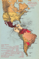 Panama - The Kiss Of The Oceans - EMBOSSED POSTCARD - Meeting Of The Atlantic And Pacific - Publ.  I.L. Maduro Jr. 5881 - Panama