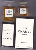 Lot 2 Miniature Ancienne Parfum Chanel - N°5 - Parfum Et EDP - Pleine Avec Boite 4ml &1,5 Ml - Miniatures Femmes (avec Boite)