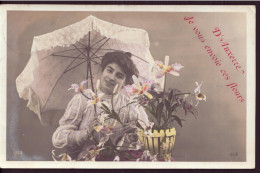 CP " D'Auxerre Je Vous Envoie Des Fleurs " - Greetings From...