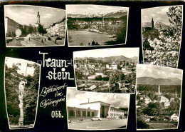 Traunstein Oberbayern Stadtplatz Baumbluete Lindlbrunnen Bahnhof Panorama Alpen - Traunstein