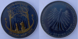 GERMANIA 20 E 2016 CAPPUCCETTO ROSSO COL LUPO FRATELLI GRIMM FIABE PESO 18g TITOLO 0,925 CONSERVAZIONE FDC - Germania