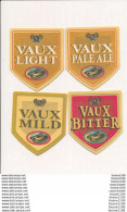 LOT / SERIE De 4 " SOUS BOCK " Alcool VAUX Pale Ale / Light / Bitter / Mild  ( Recto Verso ) - Sous-bocks