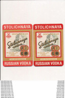 LOT / SERIE De 2 " SOUS BOCK " ( Alccol ) Vodka Russian STOLICHNAYA N° 10 Et N° 12  ( Recto Verso ) - Sous-bocks