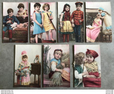 LOT SERIE CHROMO ( 7 Chromos ) CHOCOLAT LOUIT à Voir En Recto Verso ( Format 6,9 X 10,9 Cm ) - Louit