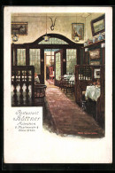 AK München, Gastraum Des Restaurant Böttner, Theatinerstr. 8 - München