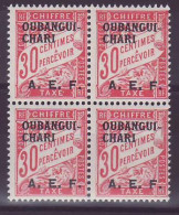 Oubangui-Chari Timbre Taxe ** 30c Bloc De 4 - Unused Stamps