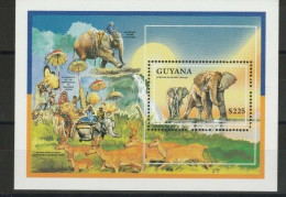 Guyana - 1992 - Mammals: African Elephant - Yv Bf 102 - Elephants