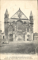 CPA St Jouin De Marnes Deux Sevres Facade De L'eglise Mon Hist XIe Et XIIe Siecle - Saint Jouin De Marnes