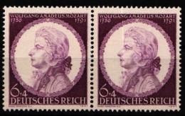 Deutsches Reich 810 Postfrisch Mit PF II Im Waag. Paar, Geprüft #NW261 - Other & Unclassified
