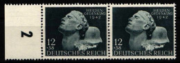 Deutsches Reich 812 Postfrisch Mit PF V Im Waag. Paar, Geprüft #NW259 - Other & Unclassified