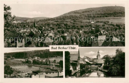 Bad Berka Panorama Freibad Ortsmotiv Mit Kirche - Bad Berka