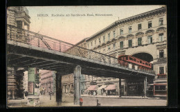 AK Berlin-Schöneberg, Hochbahn Mit Durchbroch. Haus, Bülowstrasse - Subway