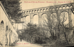 CPA Environs D'Aix En Provence Roquefavour Avenue De La Gare - Roquefavour