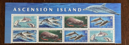 Ascension Island 2009 Whales And Dolphins 2 Sets With Top Of Sheetlet MNH - Balene