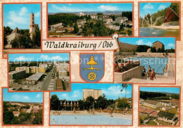 Waldkraiburg Kirche Panorama Springbrunnen Fliegeraufnahmen Freibad - Waldkraiburg