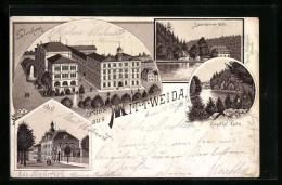 Lithographie Mittweida, Technikum, Post Und Ringethal-Partie - Mittweida