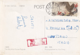 1977 Cina Per Italia Par Avion RR 大雁塔 The Big Wild Goose Pagoda XI'AN CHINA - Covers & Documents