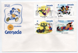 - FDC JEUX OLYMPIQUES LOS ANGELES 1984 - GRENADA - - Verano 1984: Los Angeles